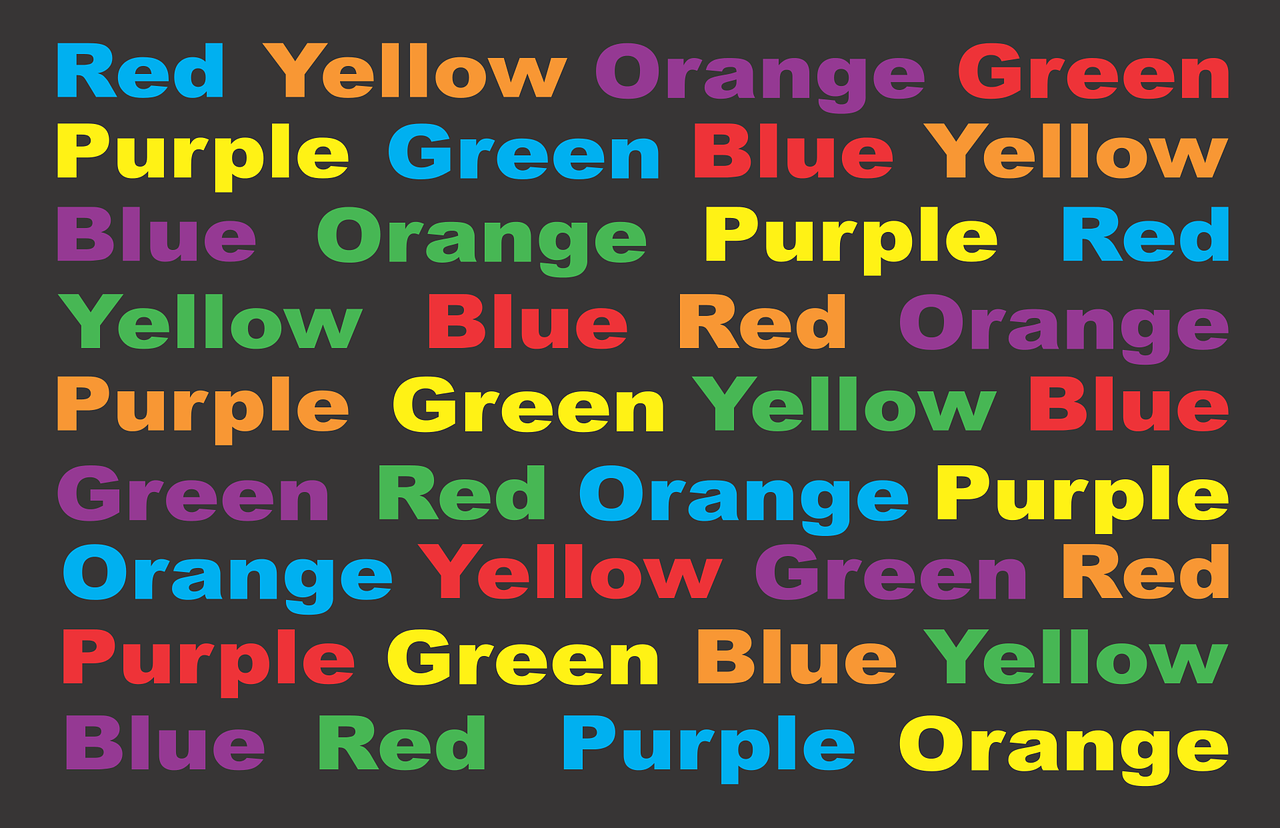 Colour words colours
