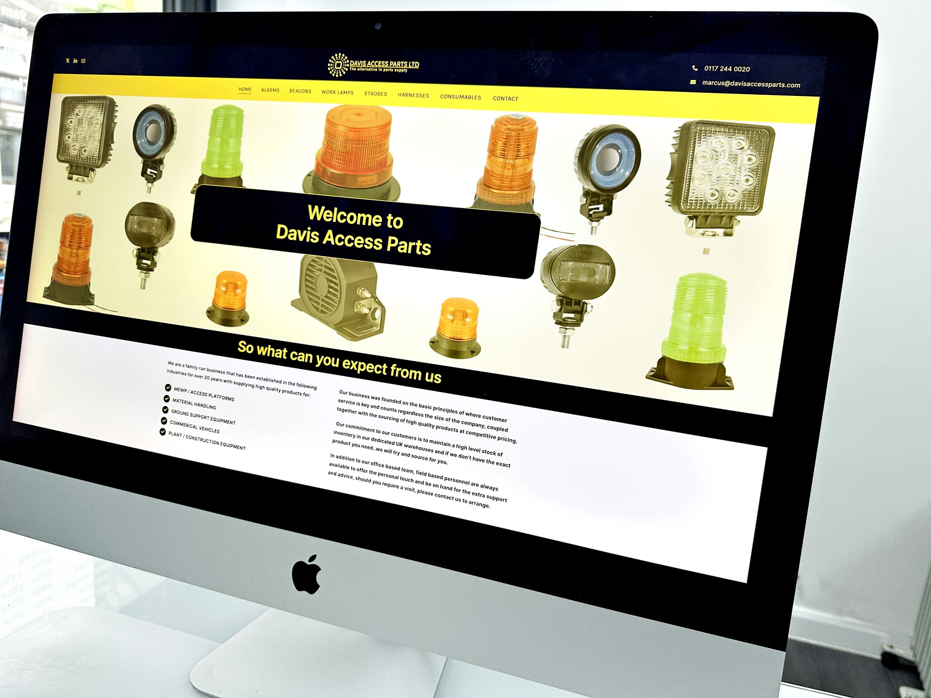 web design Bristol - Davis access parts ltd