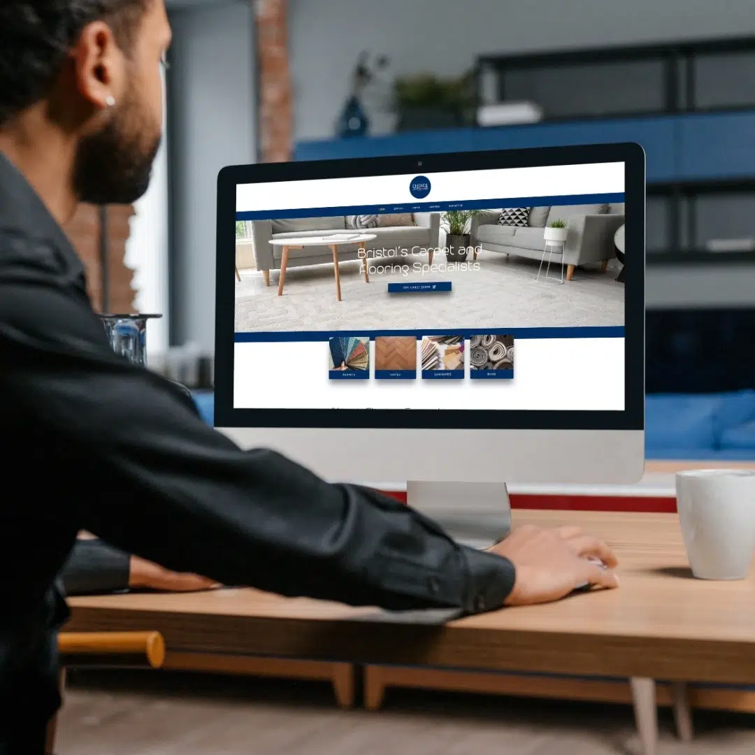 Choice Carpets website on a desktop website designed by local website designers