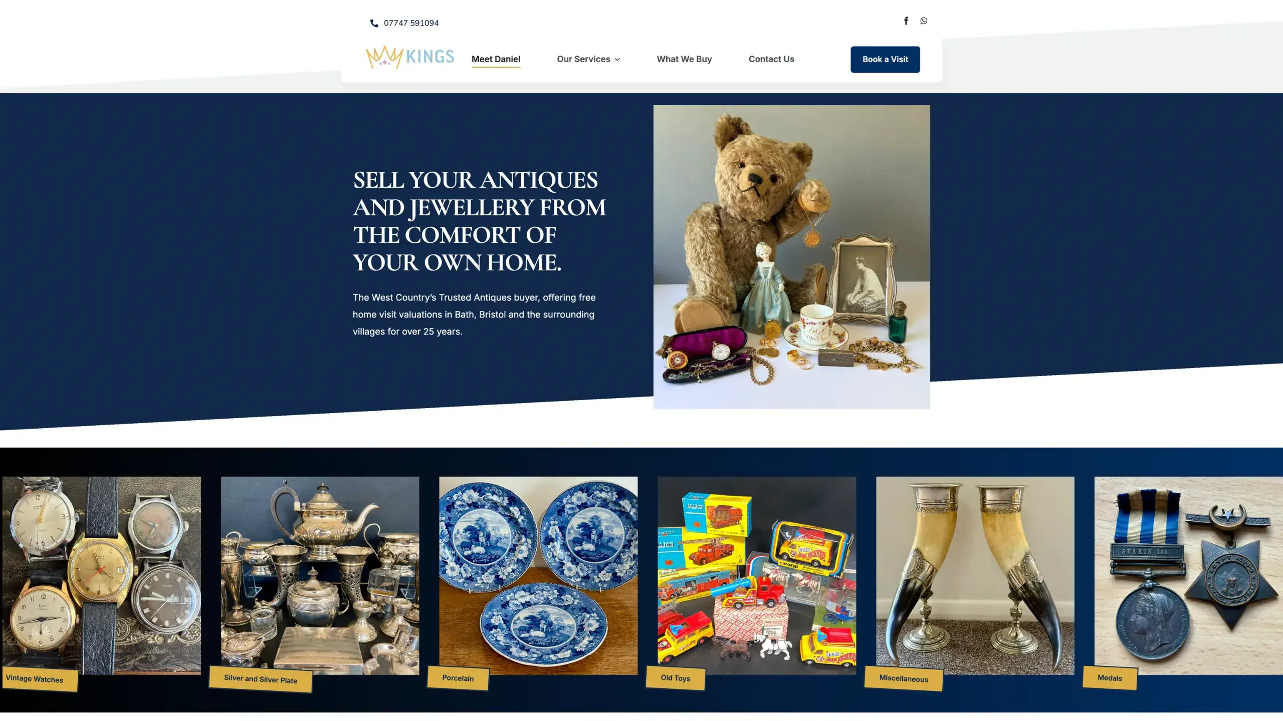 Kings Antiques and Collectables - Website Project